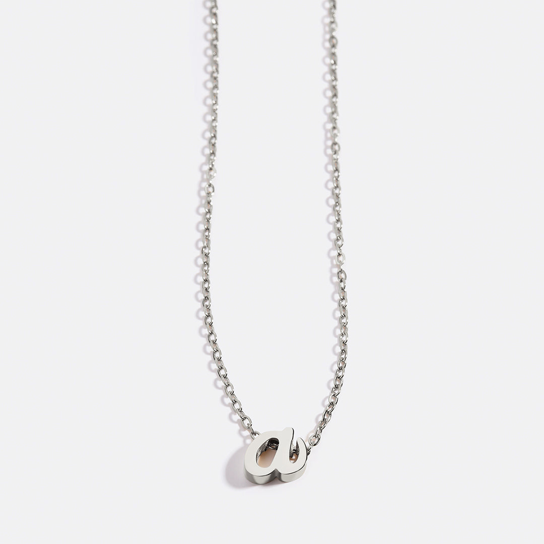 Mint & Lily Tiny Script Initial Necklace