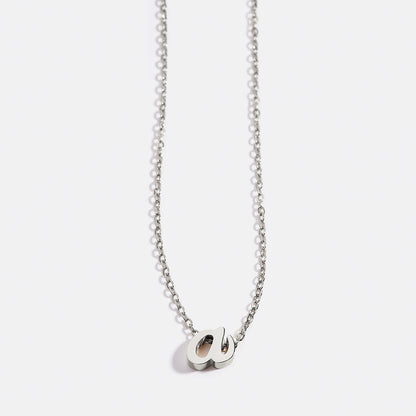 Mint & Lily Tiny Script Initial Necklace