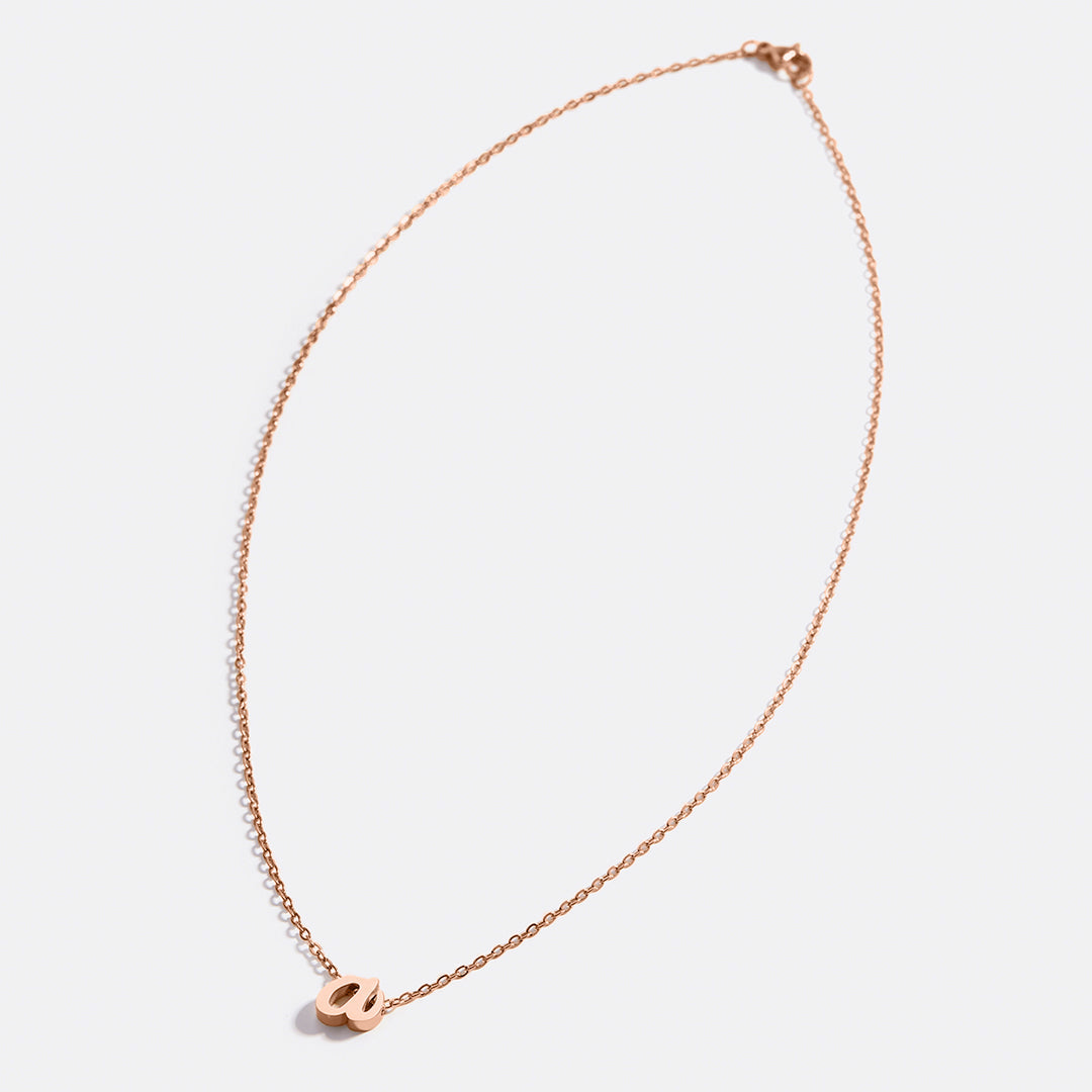 Mint & Lily Tiny Script Initial Necklace