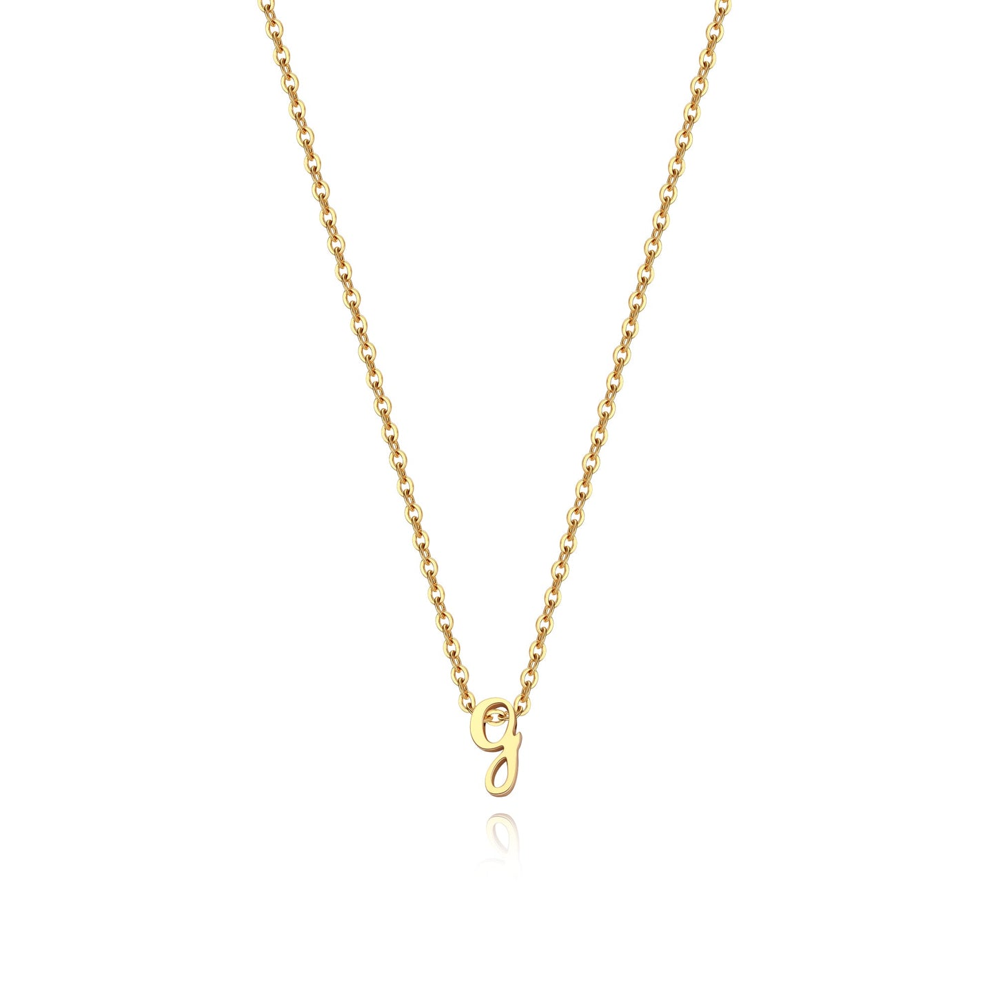 Mint & Lily Tiny Script Initial Necklace