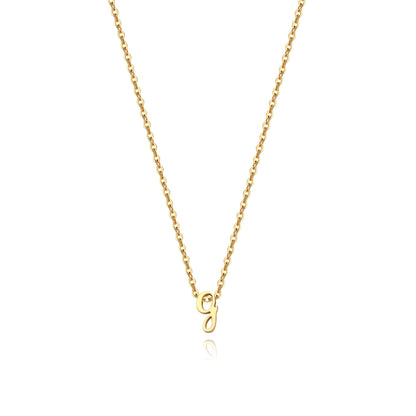 Mint & Lily Tiny Script Initial Necklace