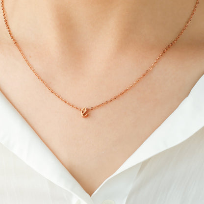 Mint & Lily Tiny Script Initial Necklace