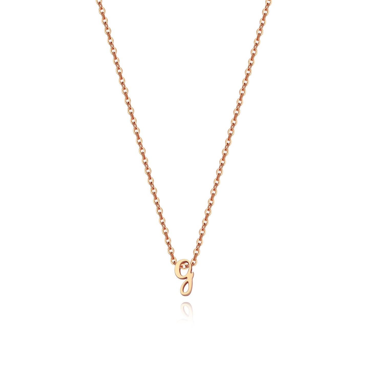 Mint & Lily Tiny Script Initial Necklace