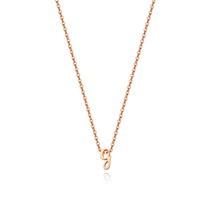 Mint & Lily Tiny Script Initial Necklace