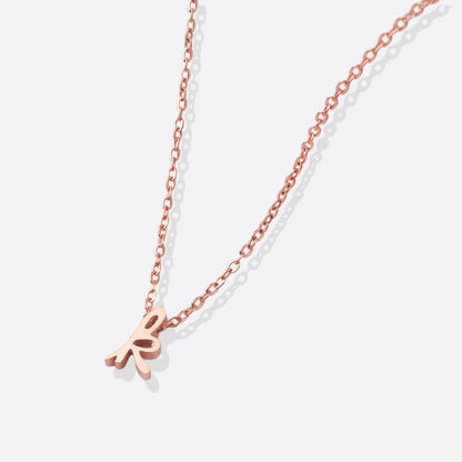 Mint & Lily Tiny Script Initial Necklace
