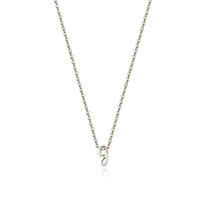 Mint & Lily Tiny Script Initial Necklace