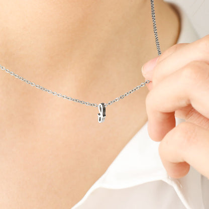 Mint & Lily Tiny Script Initial Necklace