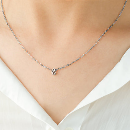 Mint & Lily Tiny Script Initial Necklace