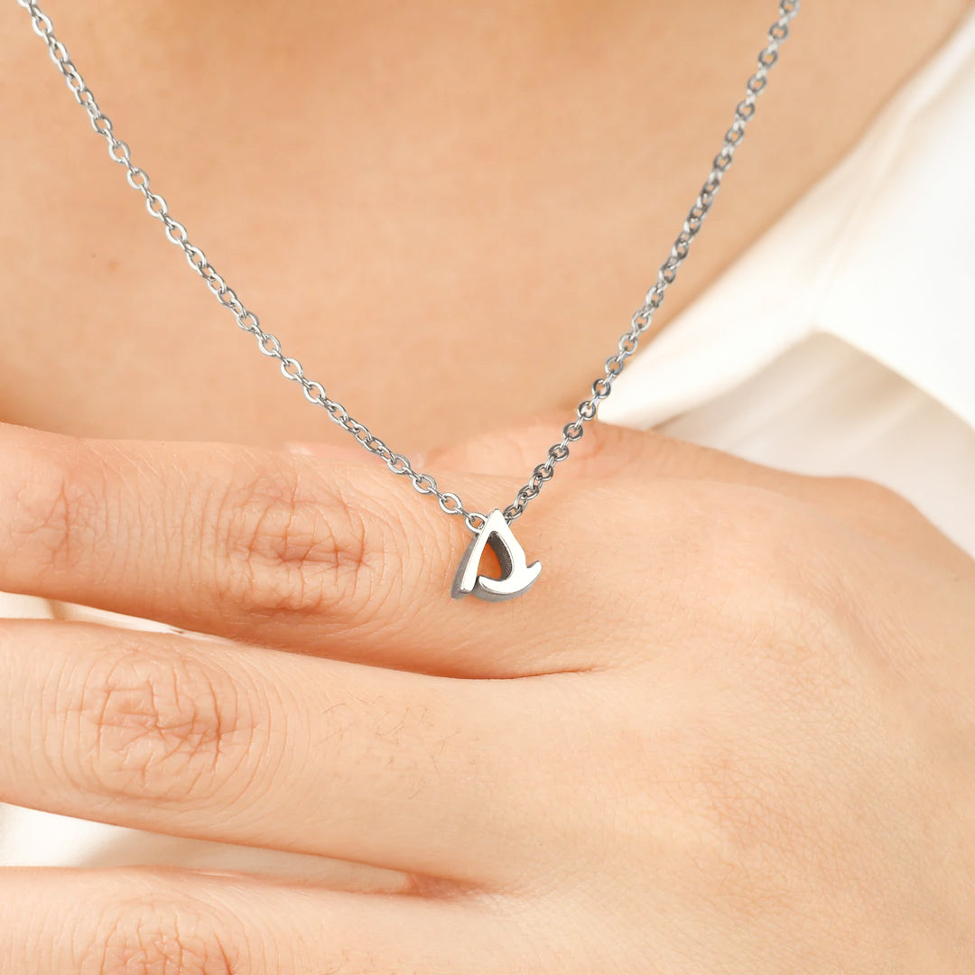 Mint & Lily Tiny Script Initial Necklace