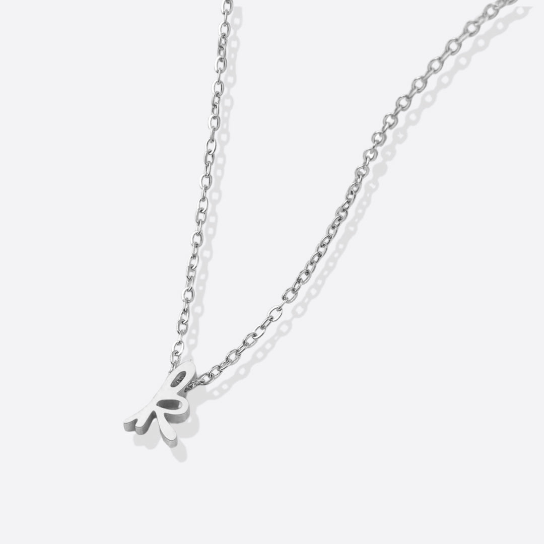 Mint & Lily Tiny Script Initial Necklace
