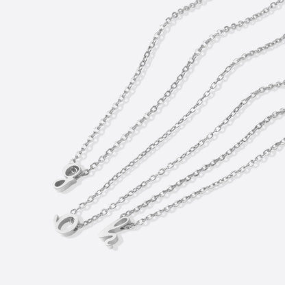 Mint & Lily Tiny Script Initial Necklace