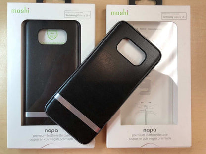 Moshi Napa Premium Leather Case - Black - Samsun Galaxy S8+