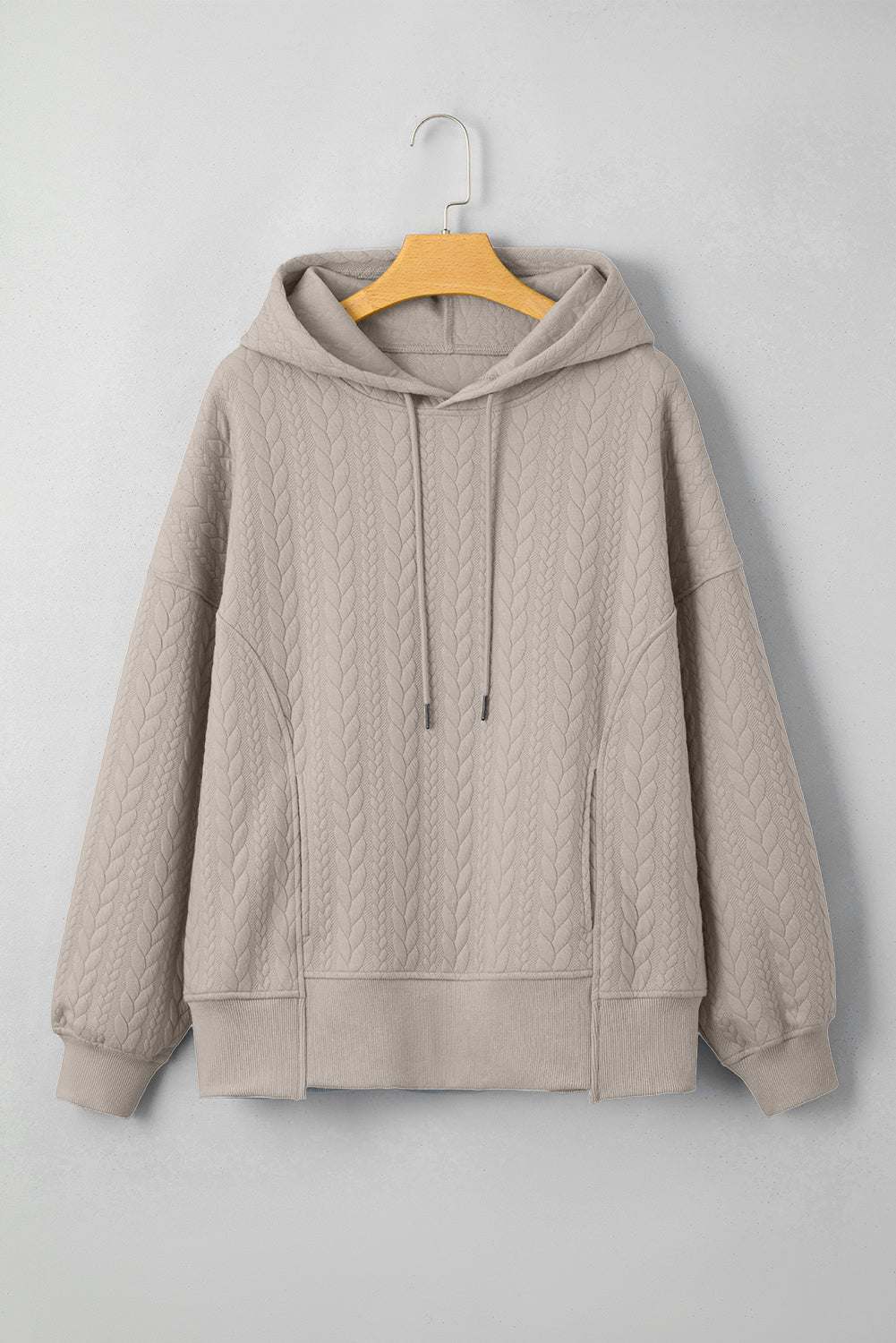 Promise Textured Baggy Solid Hoodie - Gray / 2XL - 20/22