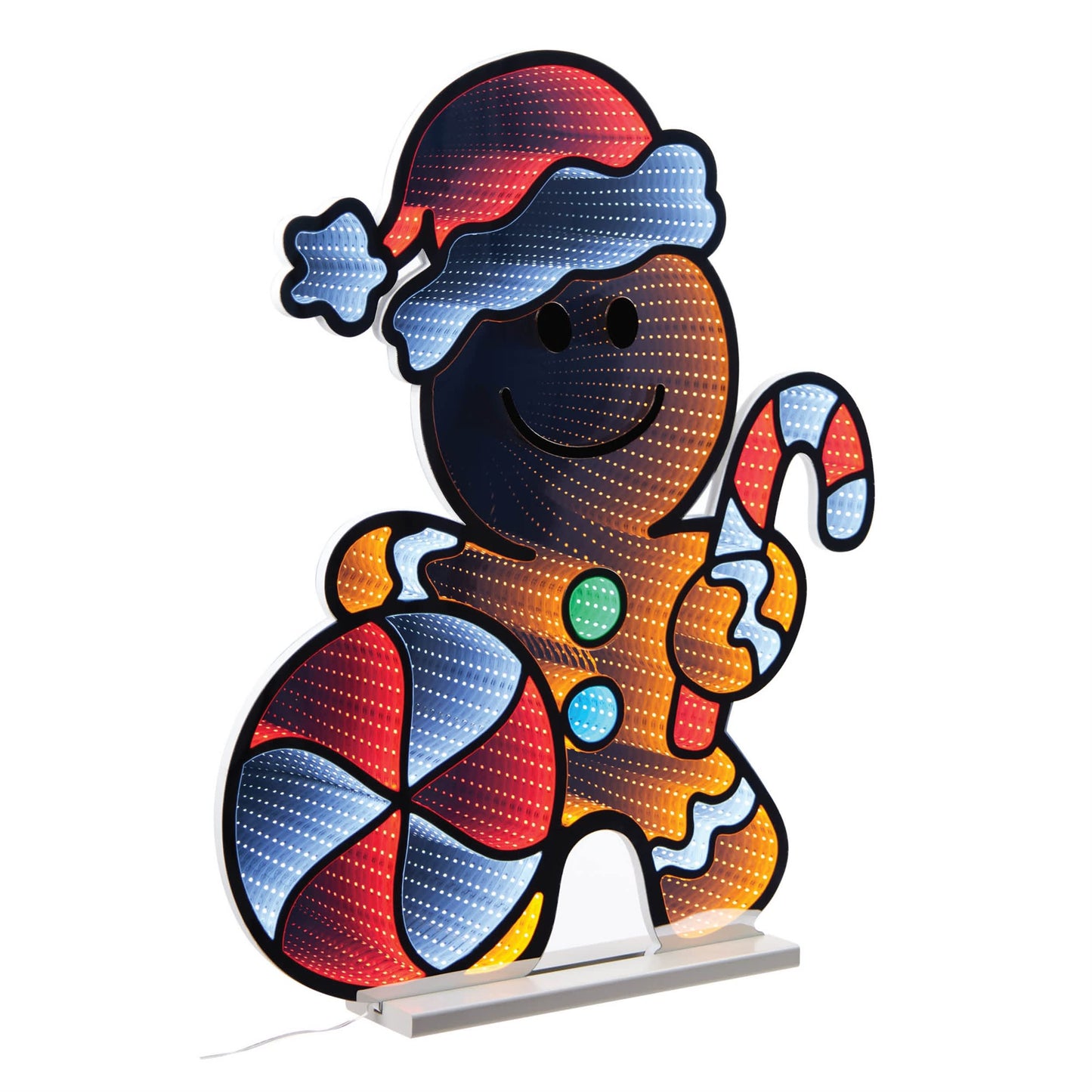 Melrose International Peppermint Gingerbread Man Ekkolight 29.5"H