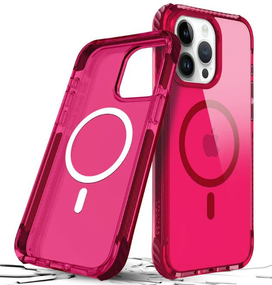 Prodigee Iphone 15 Pro Max Safetee Neo, Fuchsia + Mag Bright and Bold. Protection and Innovation Case