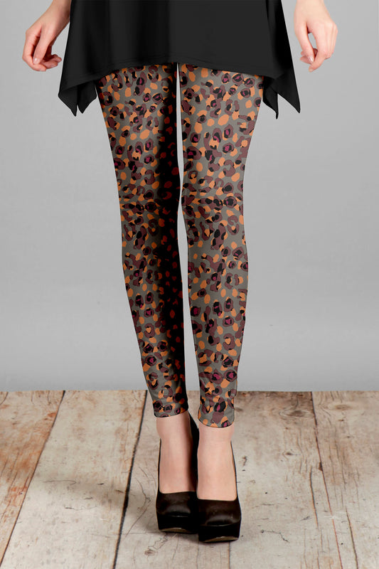 Light and Dark Brown Abstract Leopard-