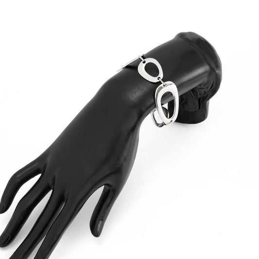 Silvertone Open Drop Chain Bracelet