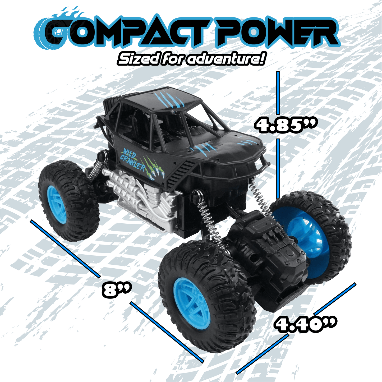 Blue and black car and blue remote-