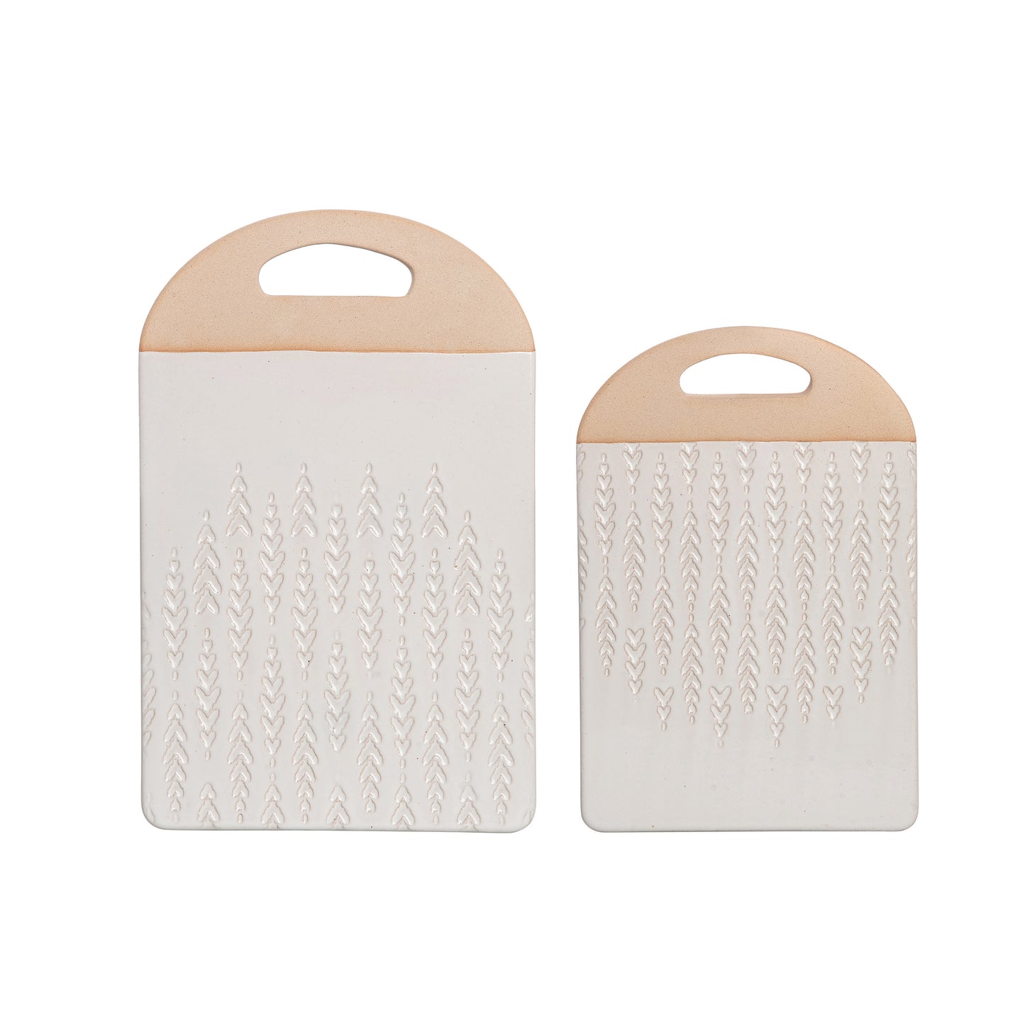 Terracotta 11.25 in Brown Harvest Serving Board Set of 2 Perfect for Fall Entertaining and Serving