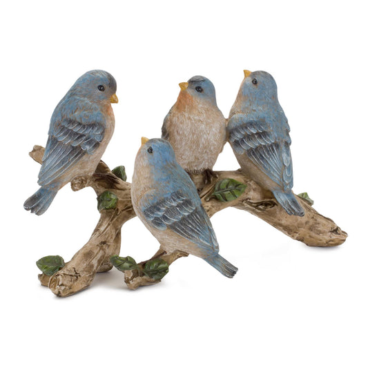Melrose International Blue Birds on Branch Figurine 11"L
