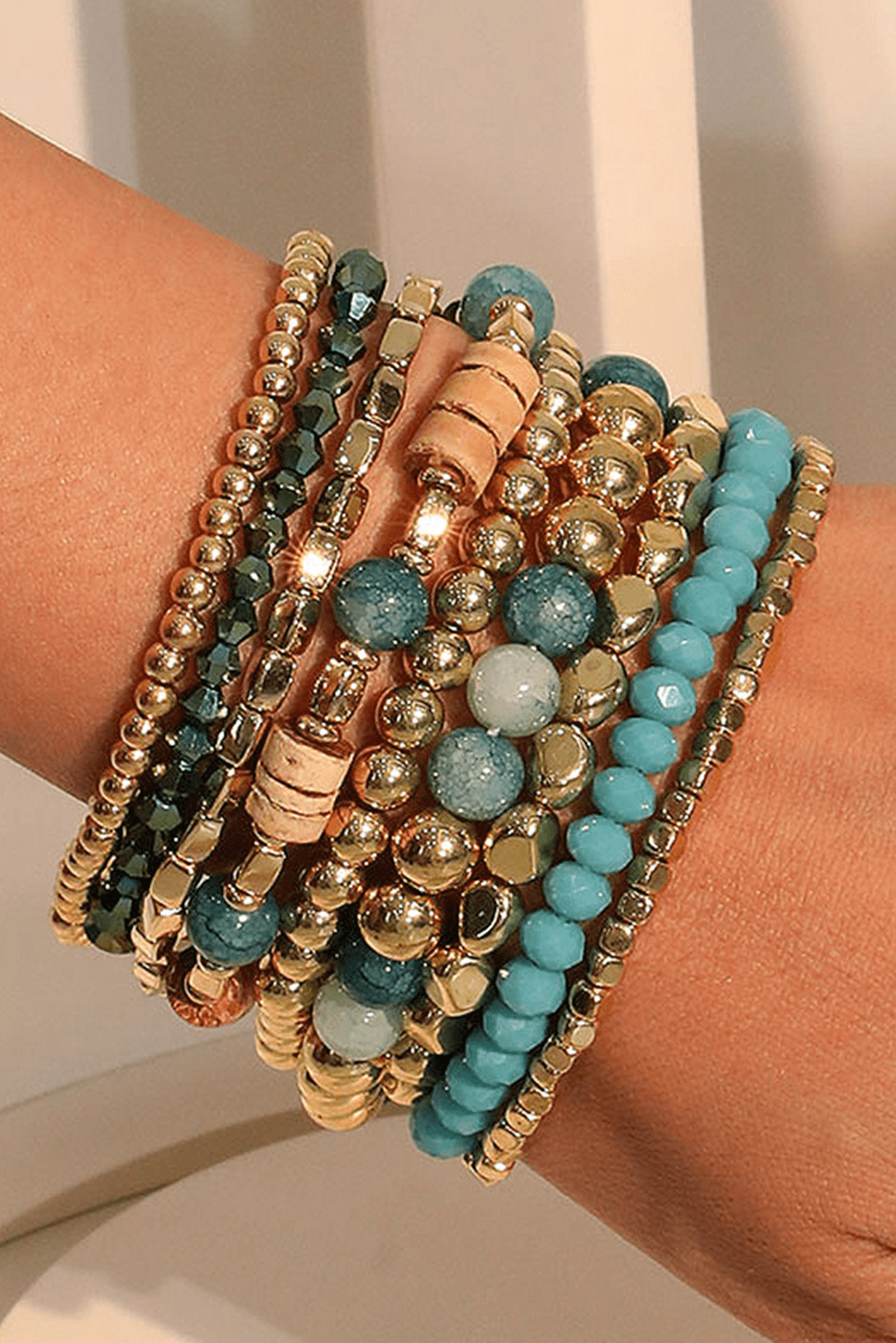 Boho Beaded Multi Layer Elastic Bracelet Set (Copy)