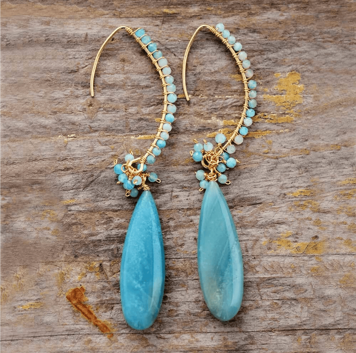 Aqua Blue / Goldtone-