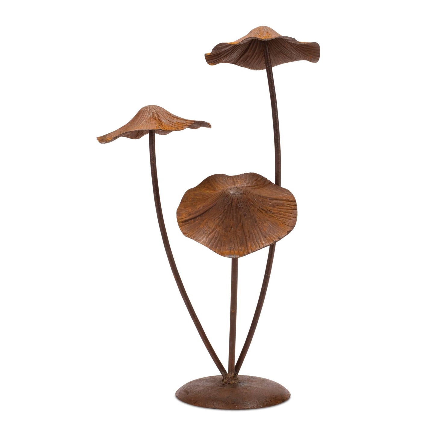 Melrose International Bronze Metal Mushroom Garden Accent 18.25"H