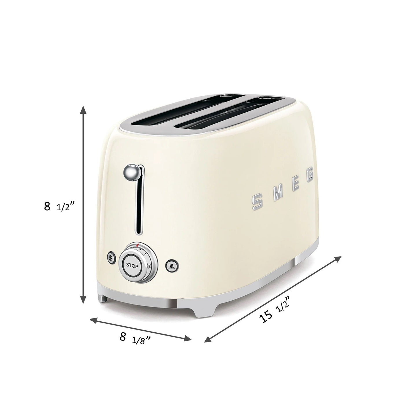 SMEG 4-Slice Retro-Style Toaster (Extra Long Slots)