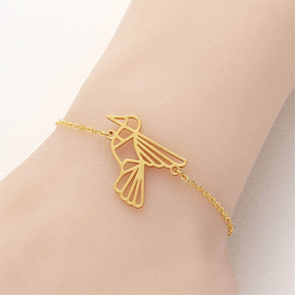 Goldtone Open Bird Charm Bracelet
