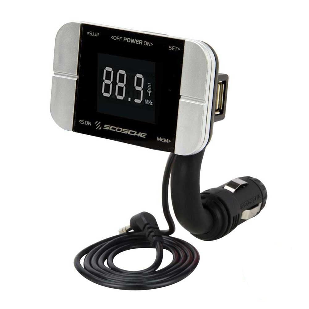 Scosche Fmtd3pro Tuneit Pro Fm Transmitter with Built-In Usb Charging Port and Aux Cable