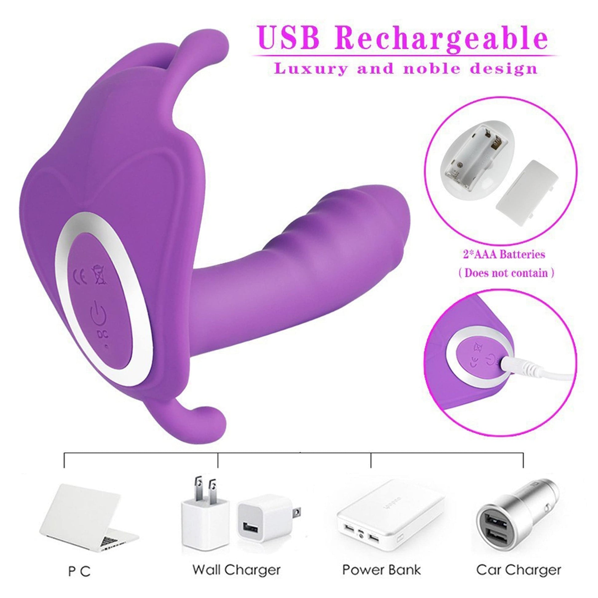 Blissed Wearable Butterfly Panty Vibrator  Waterproof Silicone Toy wi   Zulily