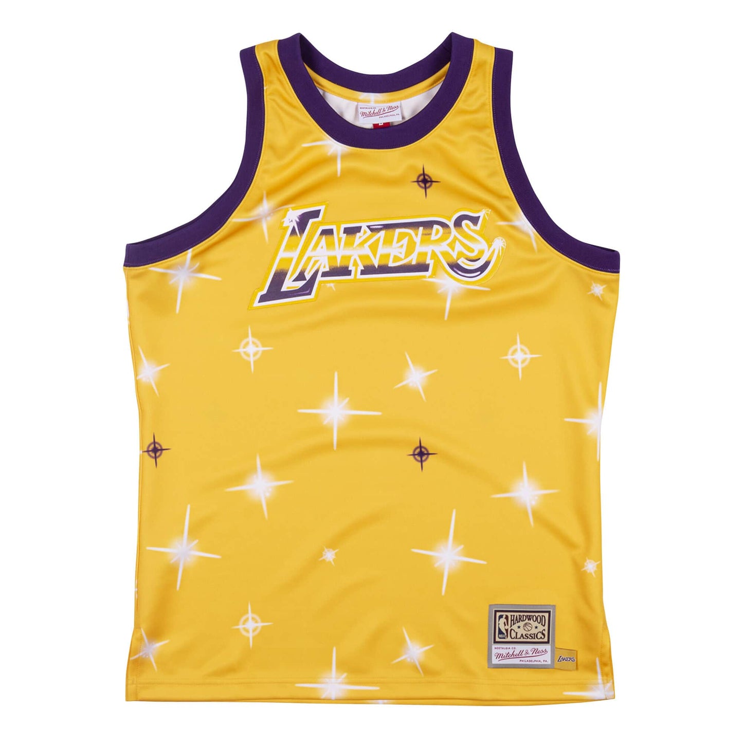 Mitchell & Ness Men's NBA Airbrush Knit Jersey Los Angeles Lakers Jerseys