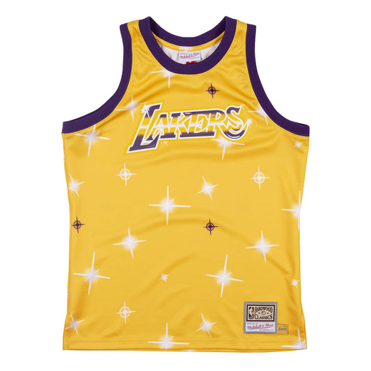 Mitchell & Ness Men's NBA Airbrush Knit Jersey Los Angeles Lakers Jerseys
