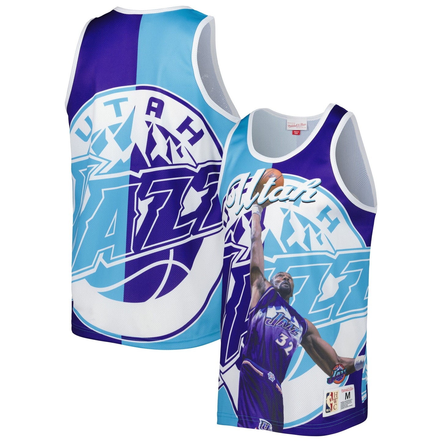 Mitchell & Ness Men's Sublimated Player Tank Jazz Karl Malone Tank Tops