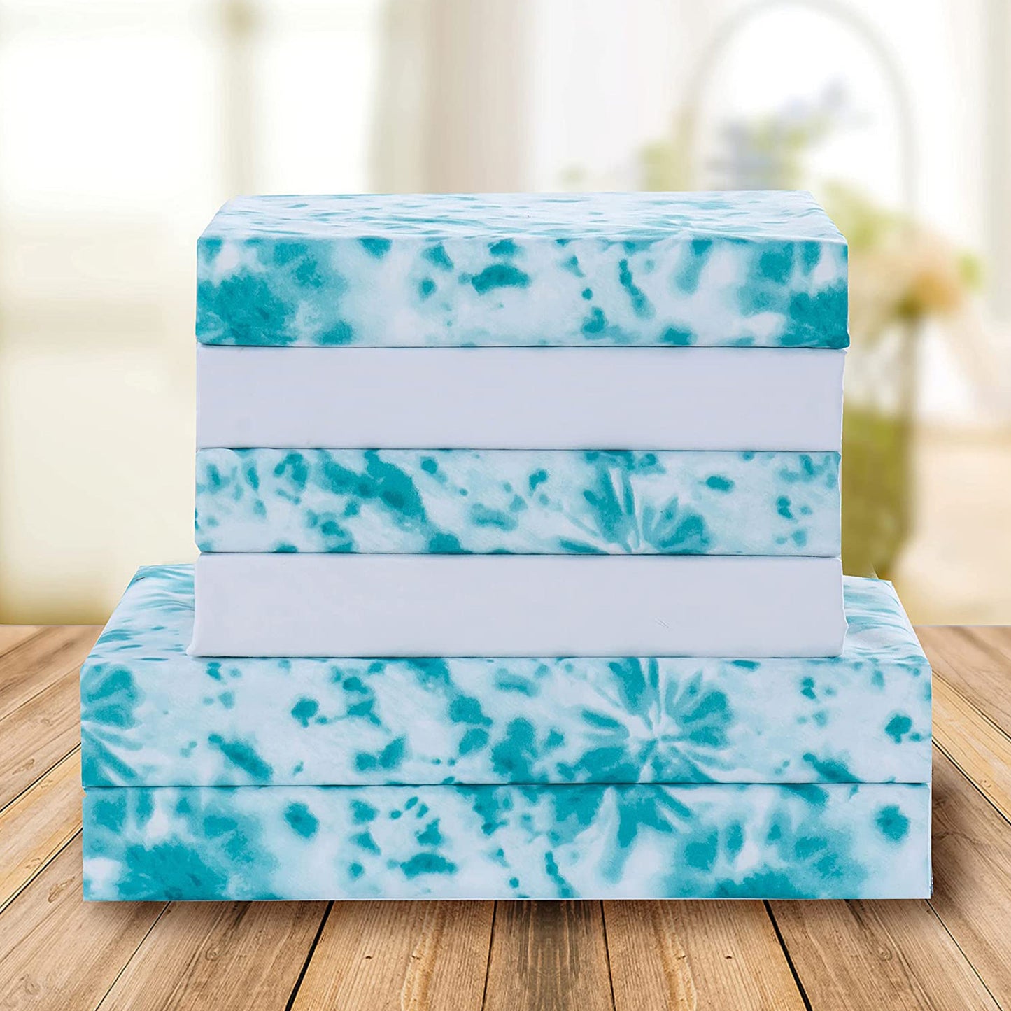 Elegant Comfort 6-Piece Colorful Tie Dye Pattern Sheet Set - Soft as a Hotel Premium Quality Bedding