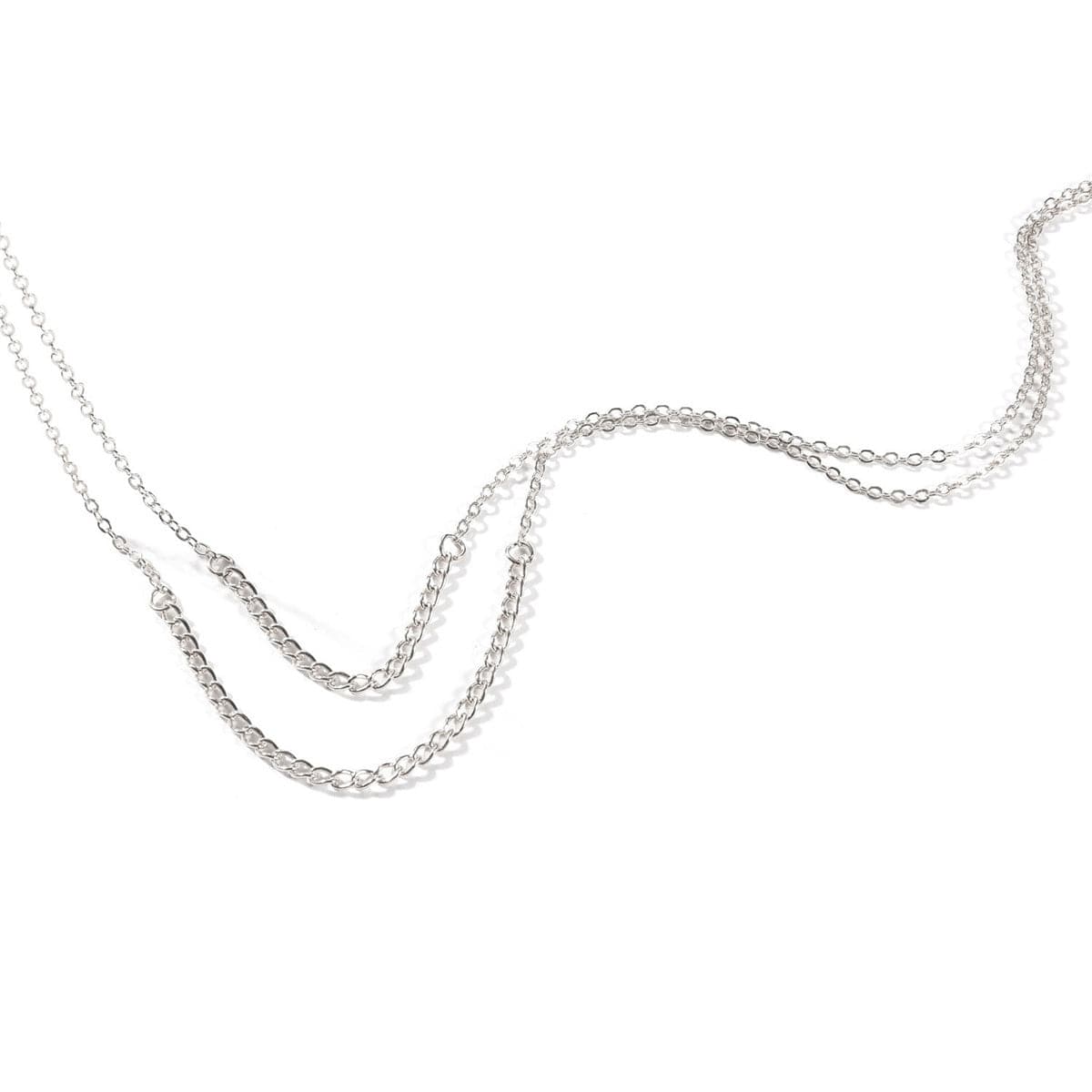 Silvertone Layered Necklace