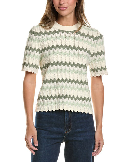 DUSTY SAGE GREEN CHEVRON AS394-