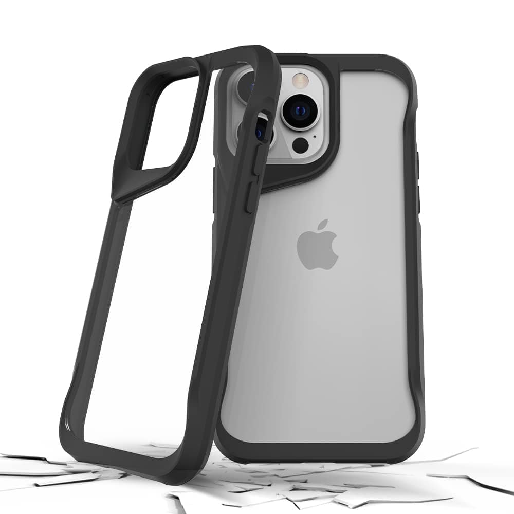 Prodigee Iphone 14 Pro Max Super Hero|Clear Transparent |Black Bumper|Drop Tested|Dual Layer Cover|Shockproof |Scratch Resistant | 6.7 Inch |