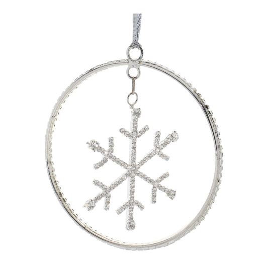 Melrose International Jeweled Metal Hanging Snowflake Ornament (Set of 12)