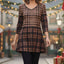 Brown & Black Plaid Holiday Tunic