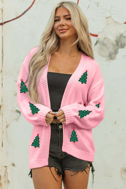Selena Drop Shoulder Midi Cardigan - Light Pink / L - 12/14