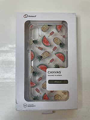 Nimbus9 Canvas Designed to Impress Case for Iphone X Tutti Frutti Watermelon