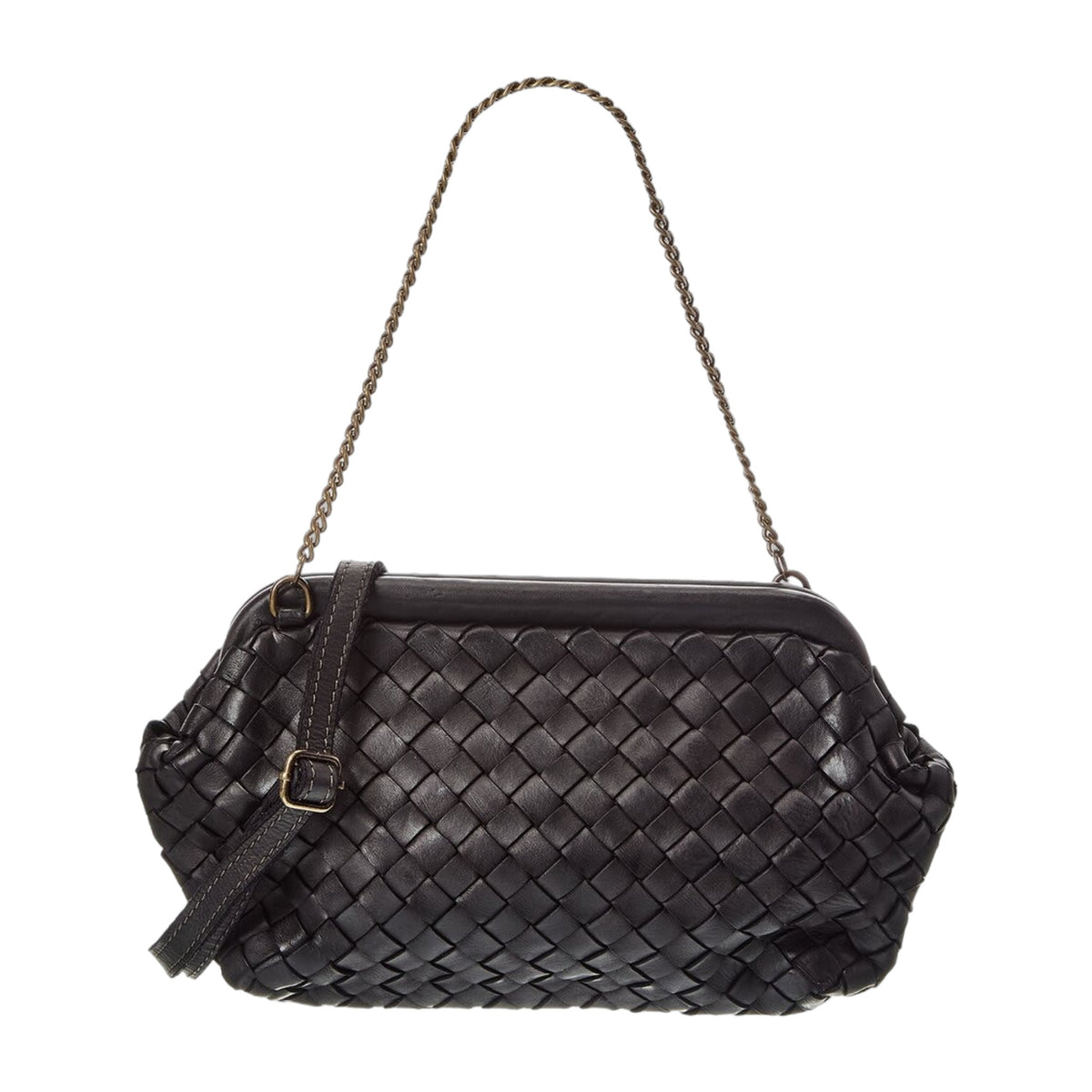 Isabella Rossetti Quincy Hand Woven Leather Clutch