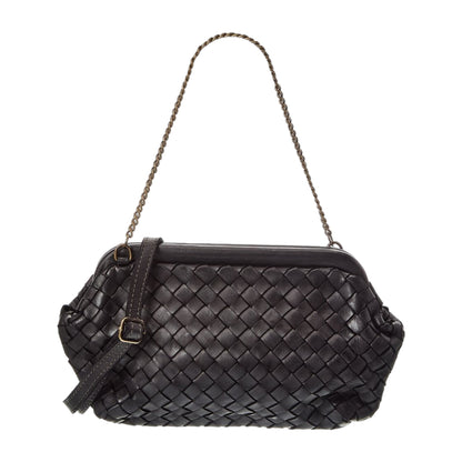 Isabella Rossetti Quincy Hand Woven Leather Clutch