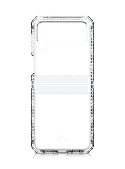 Itskins Hybrid Clear Protective Phone Case Compatible with Samsung Galaxy Z Flip3 5g, Slim Hybrid Case, Anti-Yellowing and Heavy Duty Shockproof Cover, Military Phone Case |Transparent
