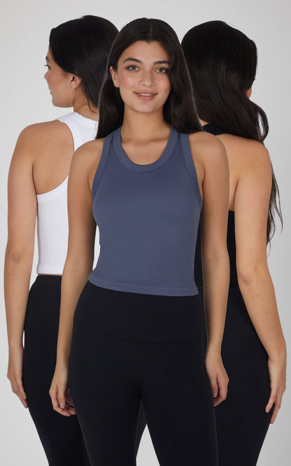 3 PK Ribbed Racerback Tank - Our Stone Story