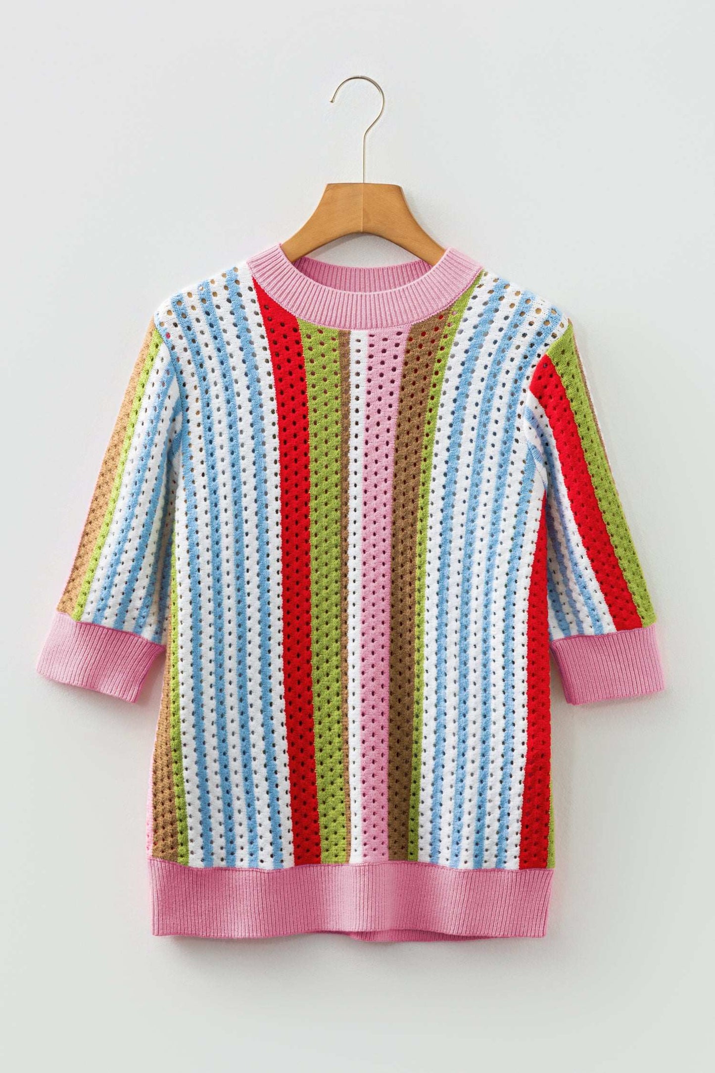 Alora Knit Short Sleeve Sweater - Multicolour / L - 12/14