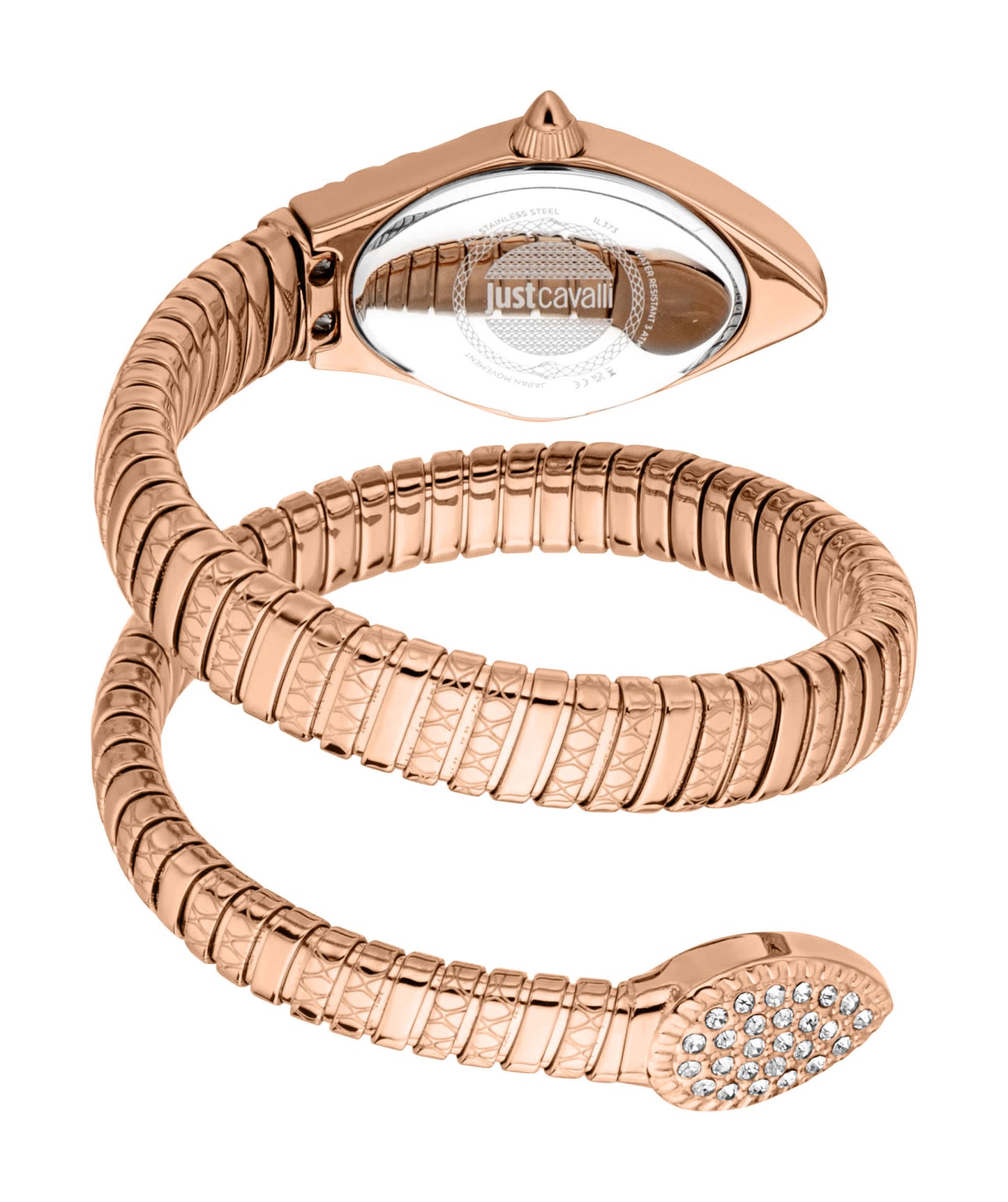Just CAVALLI Women Watch, Rose Gold Color Case, Silver Dial, Rose Gold Color Metal Bracelet, 2 Hands, 3 Atm-5