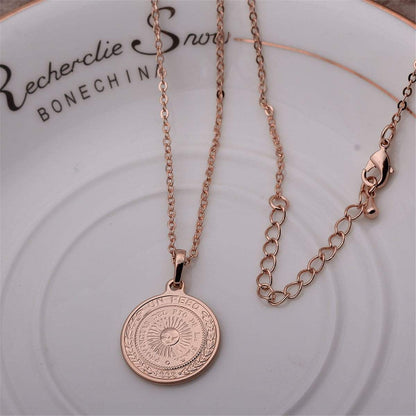 Rose Goldtone Argencoppere Peso Pendant Necklace