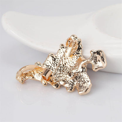 Cubic Zirconia & Goldtone Christmas Tree Brooch-4